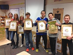 Students Assemble Birthday Bags