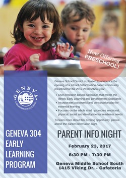 Parent Information Night Scheduled for February 23rd