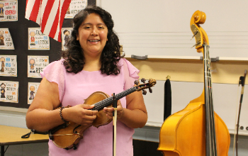 Mrs. Orozco in her classroom