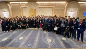 DECA students at regional competition