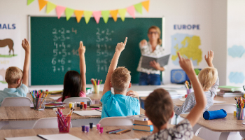 Teacher leading a class