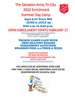 Enrichment Summer day Camp Flyer 2022 June 7