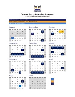2023-24 GELP Schedule