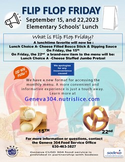 Lunch menu