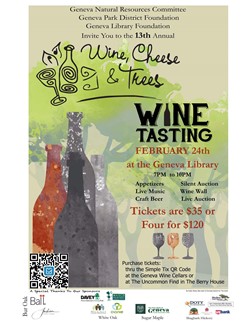 Wine cheese and trees fundraiser