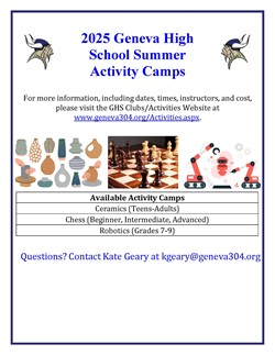GHS summer activities camps