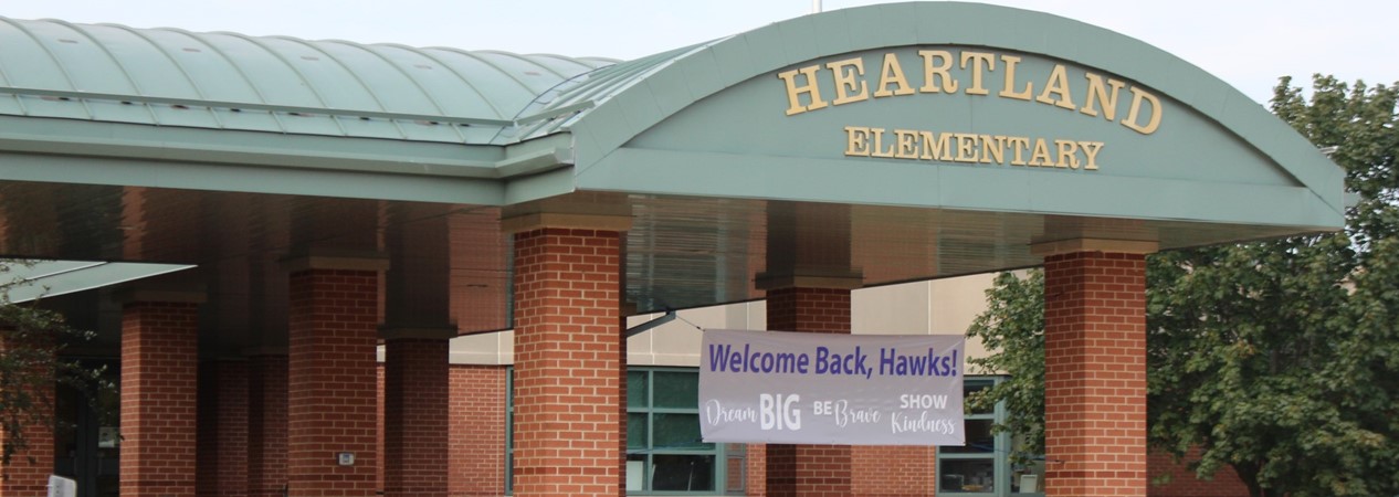 Heartland elementary welcome sign