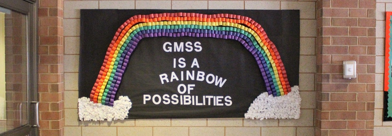 Sign Geneva Middle School South is a Rainbow of Possibilities