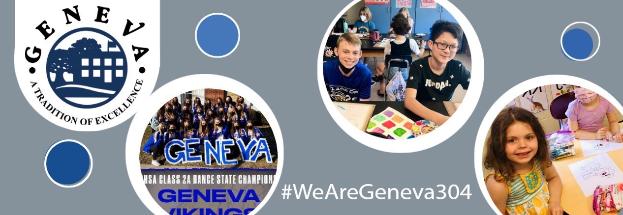 We are Geneva 304 with photos of happy students