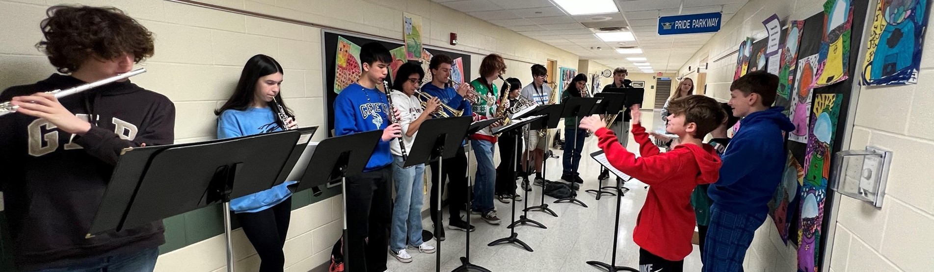 GHS band visits middle school